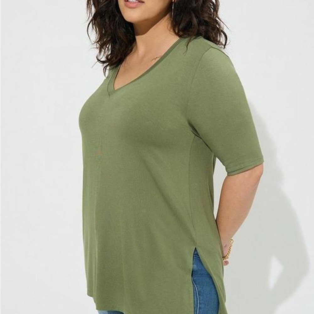 Lot of 3 Favorite V-Neck Super Soft Jersey Tunic Tee